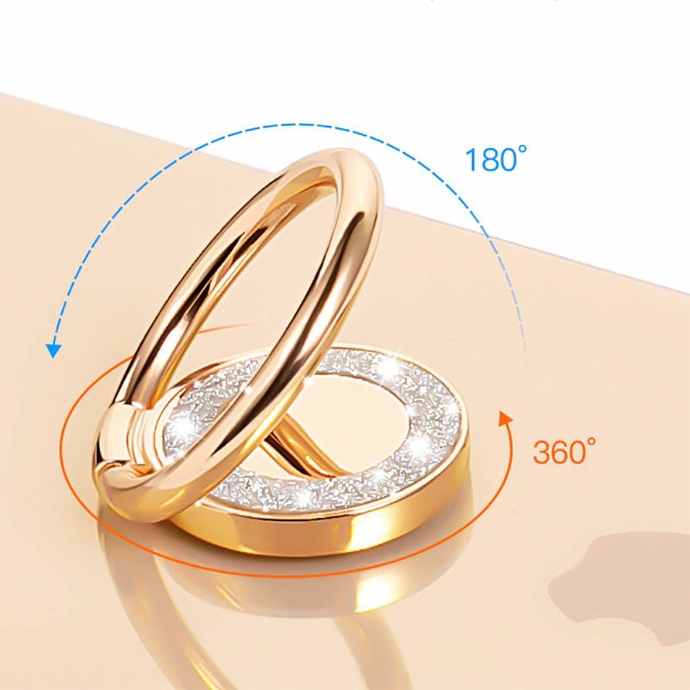 Tech - Protect Ring Glitter Δαχτυλίδι Συγκράτησης Κινητού - Rose Gold