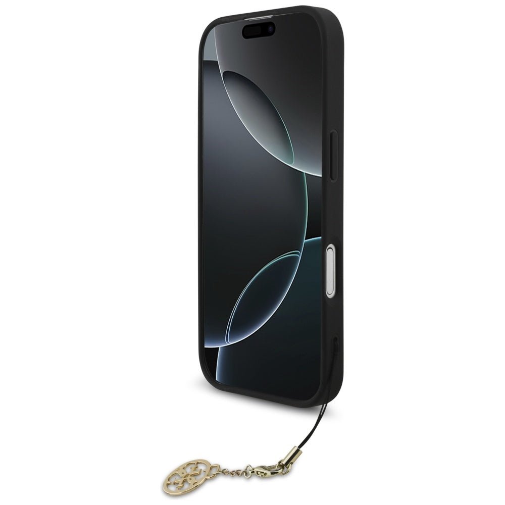 Guess iPhone 17 - 4G Charms Collection MagSafe - Θήκη με Επένδυση Συνθετικού Δέρματος - Black - GUHMP17SGF4GCK