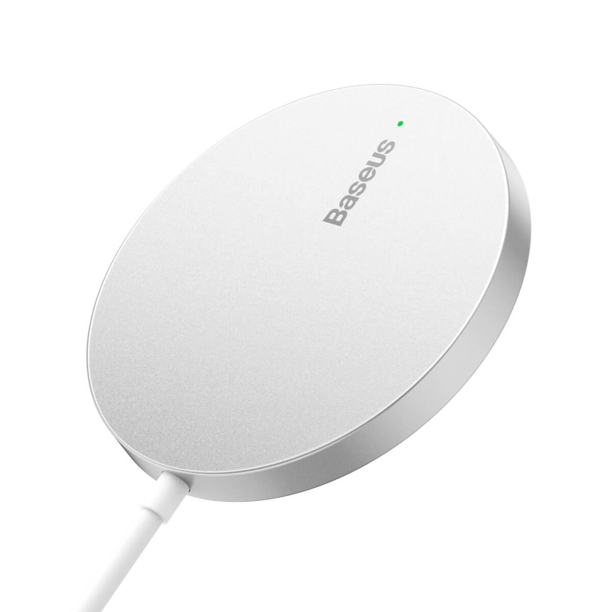 Baseus Simple Mini3 BS - W529 Ασύρματος Φορτιστής MagSafe με Καλώδιο Type - C 15W - Silver - CCJJ040012