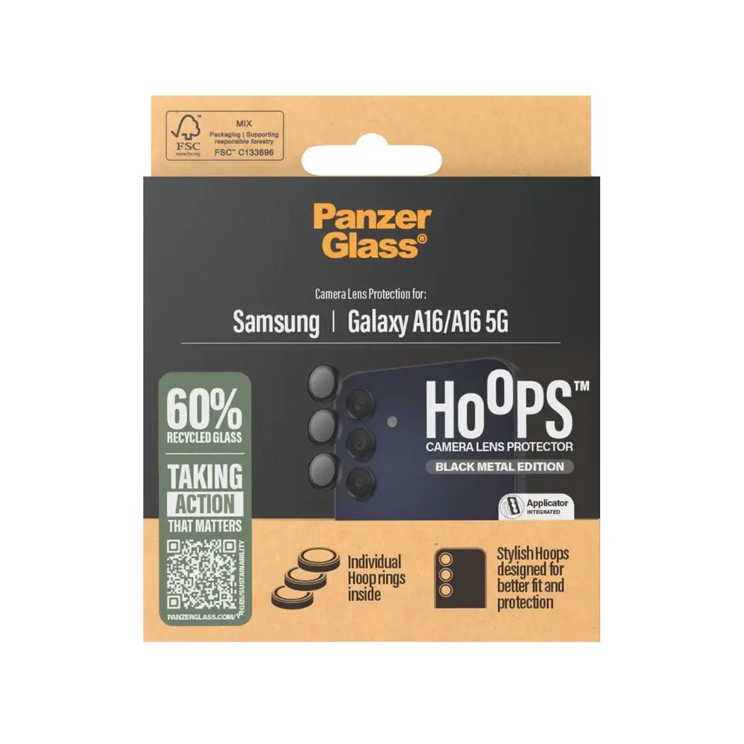 PanzerGlass Samsung Galaxy A16 4G / A16 5G Hoops Camera Lens Protector Αντιχαρακτικό Γυαλί για την Κάμερα - Black