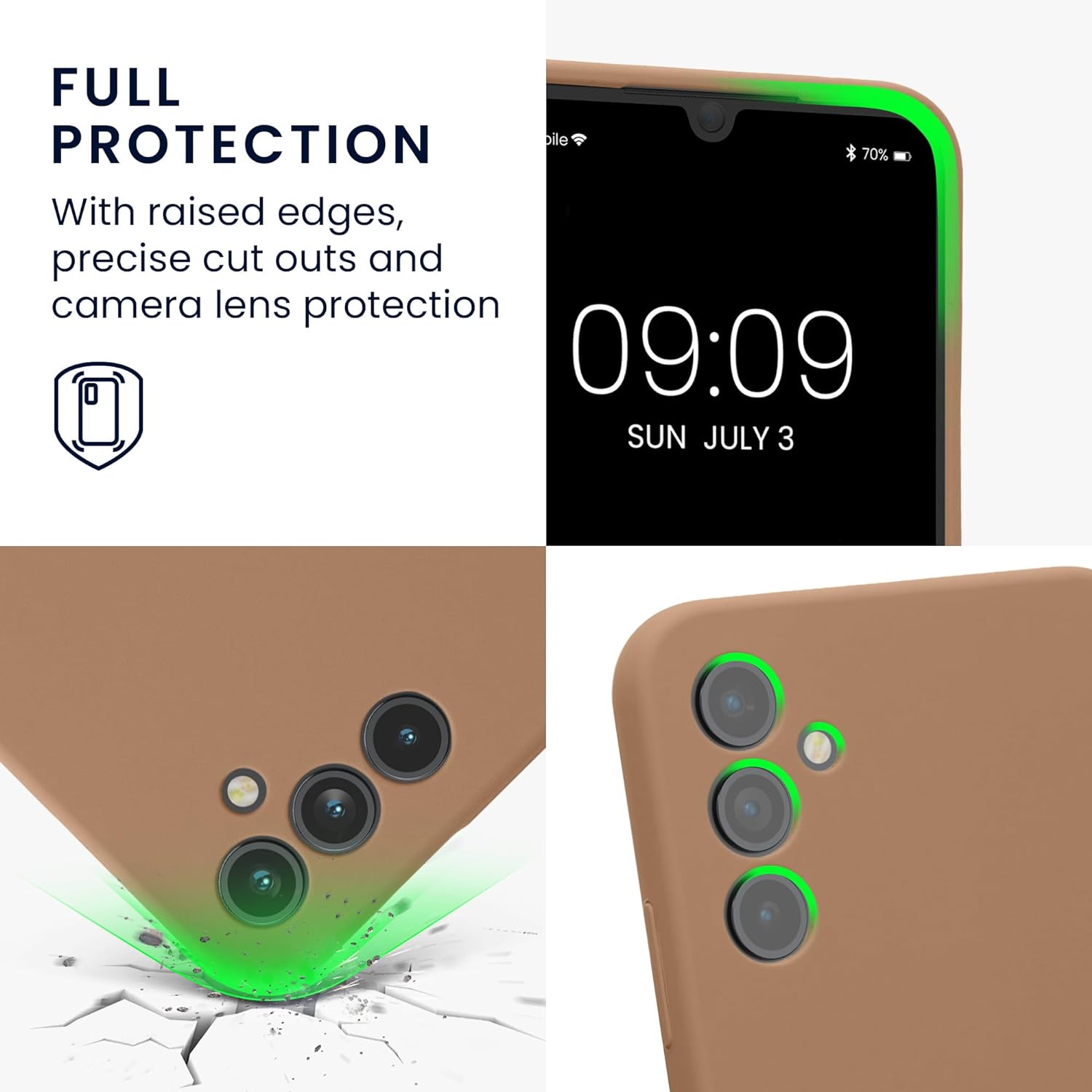 KW Samsung Galaxy A34 5G Θήκη Σιλικόνης Rubber TPU - Cappuccino - 60807.246