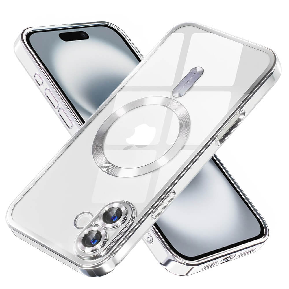 Techsuit iPhone 16 Plus - Luxury Crystal MagSafe - Θήκη Σιλικόνης - Silver
