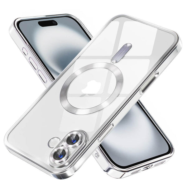 Techsuit iPhone 16 Plus - Luxury Crystal MagSafe - Θήκη Σιλικόνης - Silver