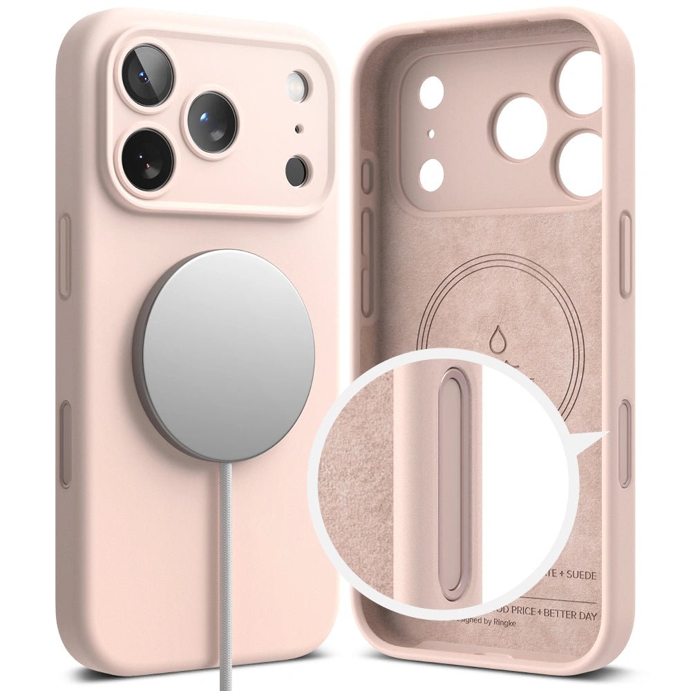 Ringke iPhone 17 Pro Max - Silicone Magnetic MagSafe - Θήκη Σιλικόνης με MagSafe - Pink Sand