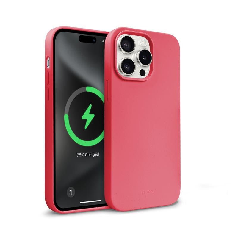 Crong iPhone 15 Pro Max Color Cover Magnetic - Θήκη Σιλικόνης με MagSafe - Pink