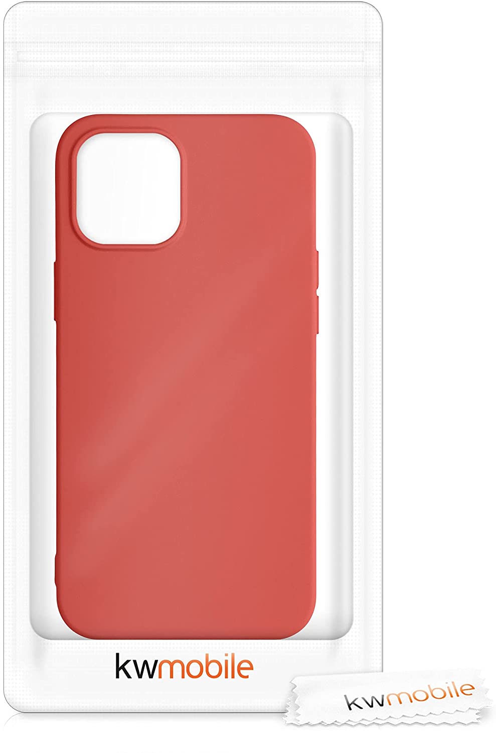 KW iPhone 12 Pro Max Θήκη Σιλικόνης Rubberized TPU - Tangerine Tango - 52714.218