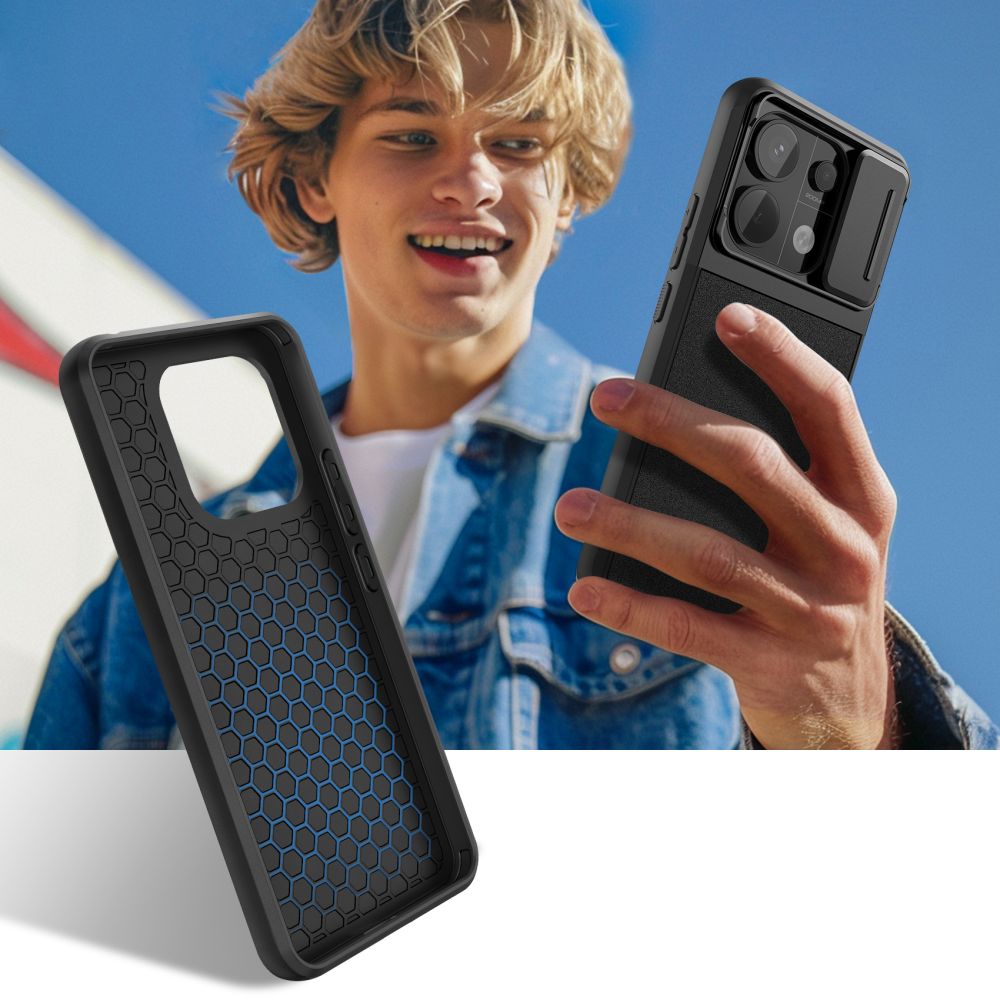 Tech - Protect Xiaomi Redmi Note 13 Pro 5G / Poco X6 5G Velar Cam+ Θήκη Σιλικόνης με Κάλυμμα για την Κάμερα - Black