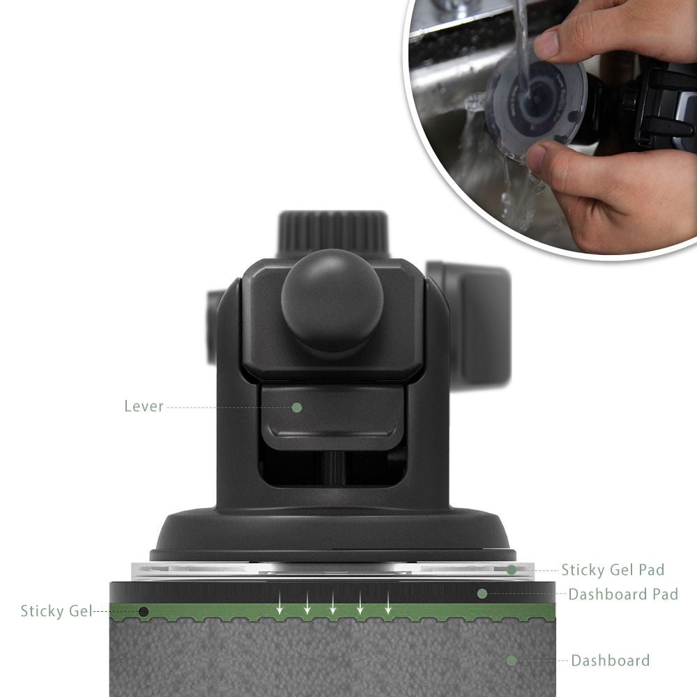 Tech - Protect Universal Dash and Windshield Βάση Στήριξης Κινητών για το Αυτοκίνητο - Black