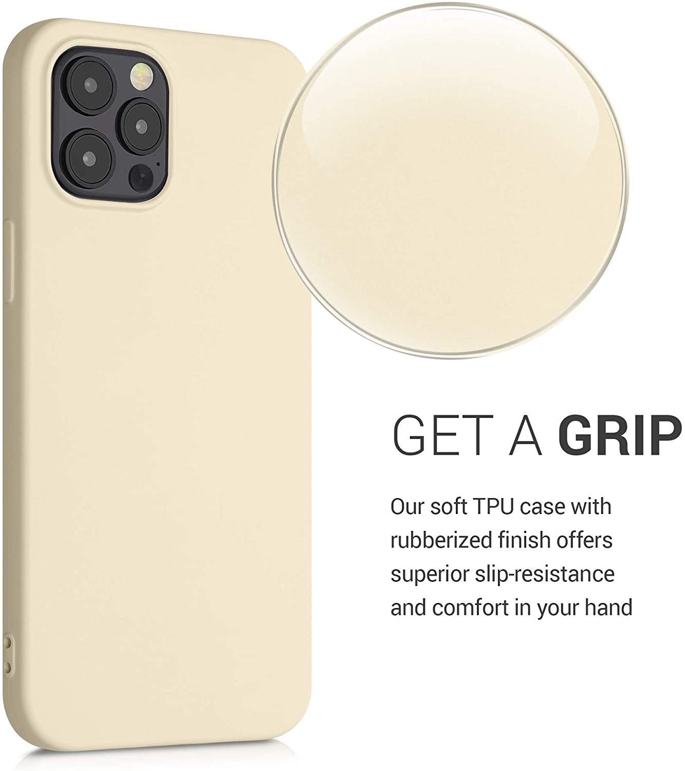 KW iPhone 12 Pro Max Θήκη Σιλικόνης Rubberized TPU - Buttercream - 52714.210