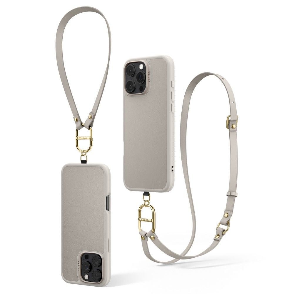 Spigen Cyrill iPhone 16 Pro Max Classic Charm Mag Σκληρή Θήκη MagSafe με Πλαίσιο Σιλικόνης και Λουράκι - Cream