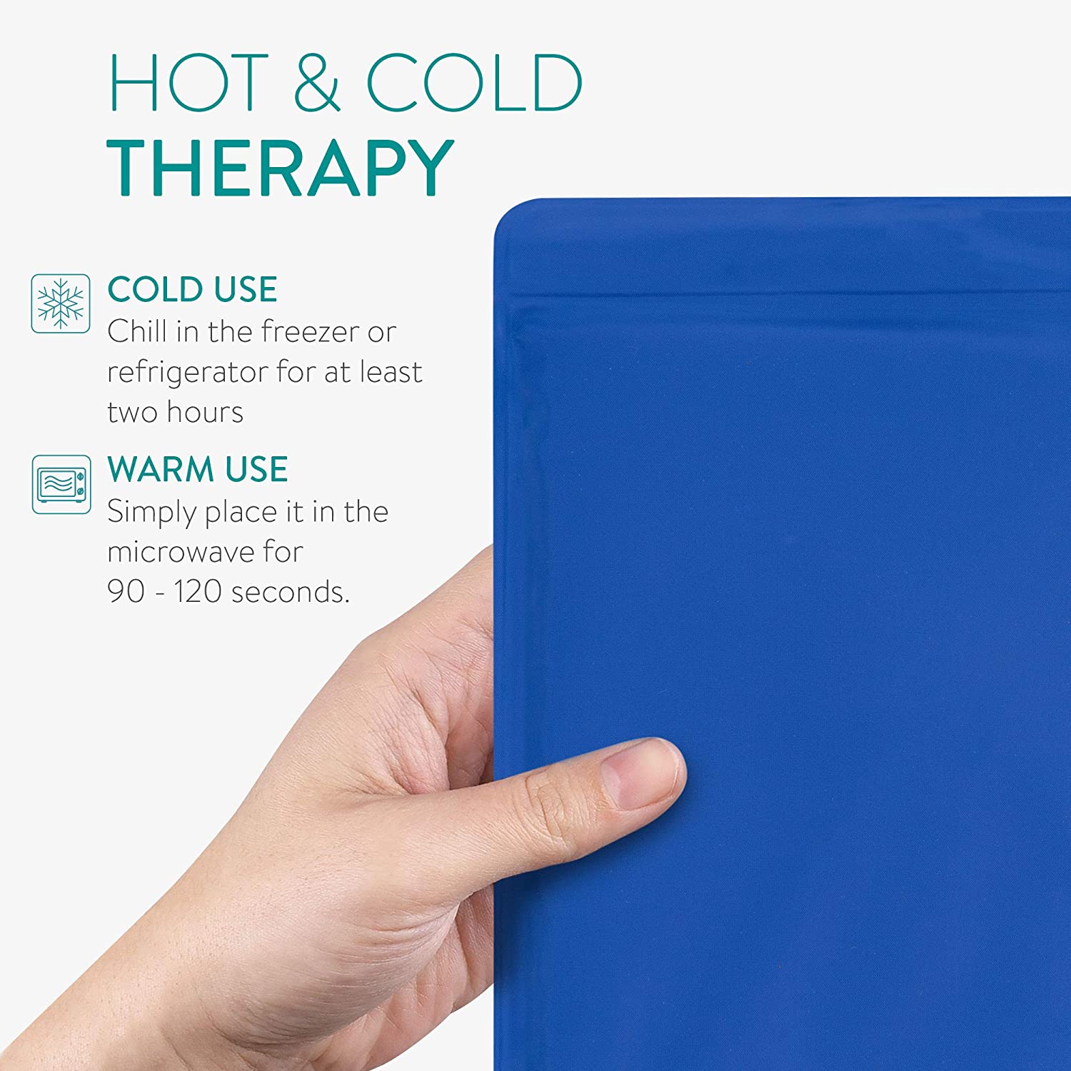Navaris Κομπρέσα Gel Με 2 Χρήσεις - Θερμοφόρα ή Παγοκύστη - XXL - Blue - 53174.01