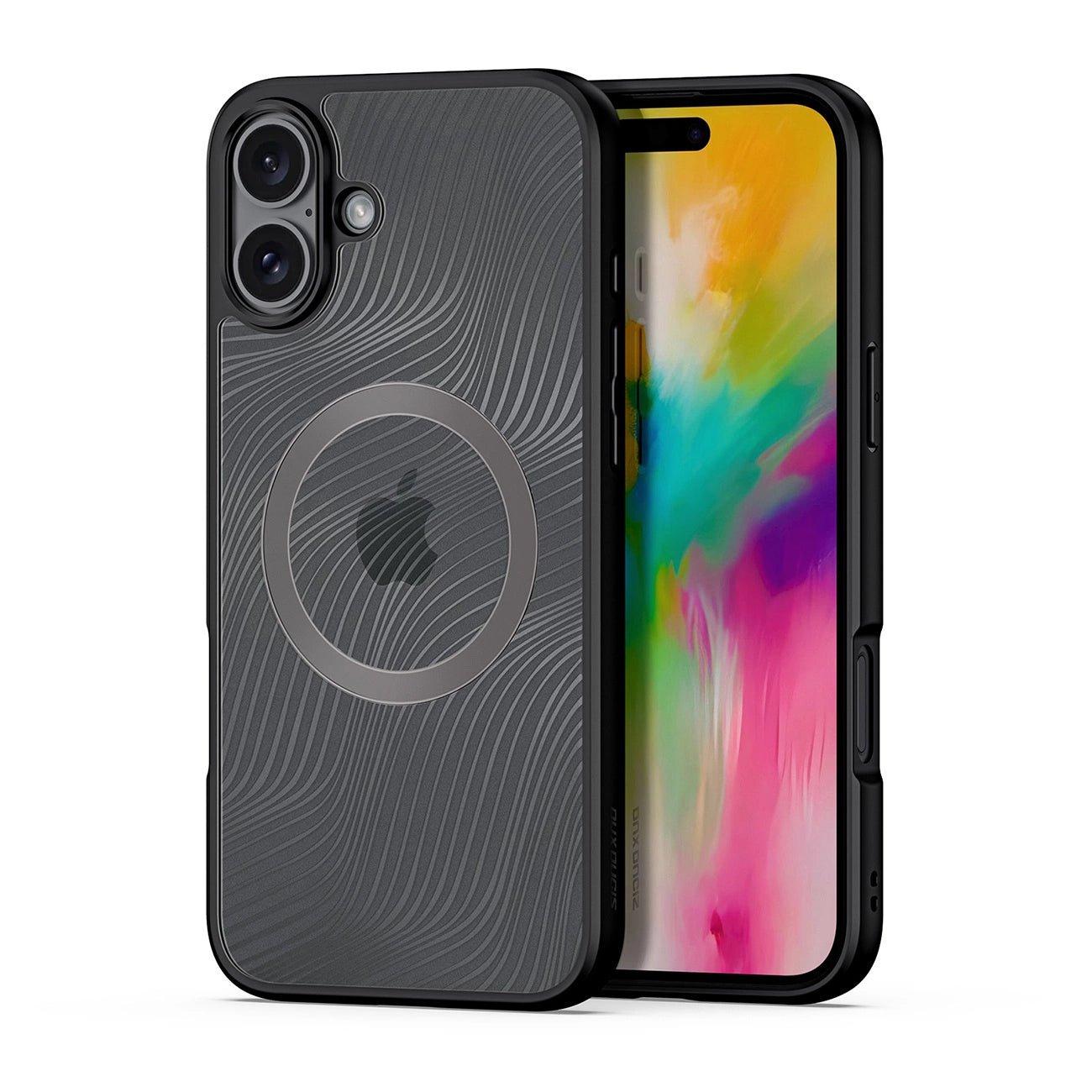 Dux Ducis iPhone 16 Aimo MagSafe Σκληρή Θήκη με Πλαίσιο Σιλικόνης και MagSafe - Black