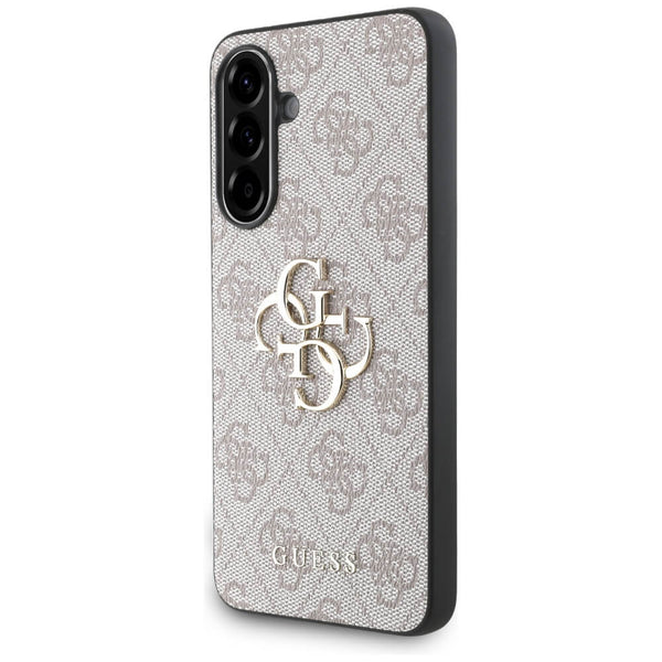 Guess Samsung Galaxy A36 5G - Big 4G Logo Classic Logo - Σκληρή Θήκη με Επένδυση από Οικολογικό Δέρμα - Pink - GUHCSA364GMGPI