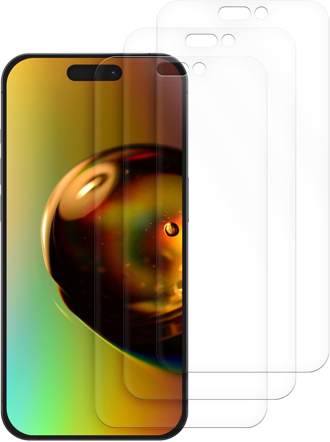 KW iPhone 16 Pro Max - Σετ με 3 Μεμβράνες Προστασίας Οθόνης - Διάφανες