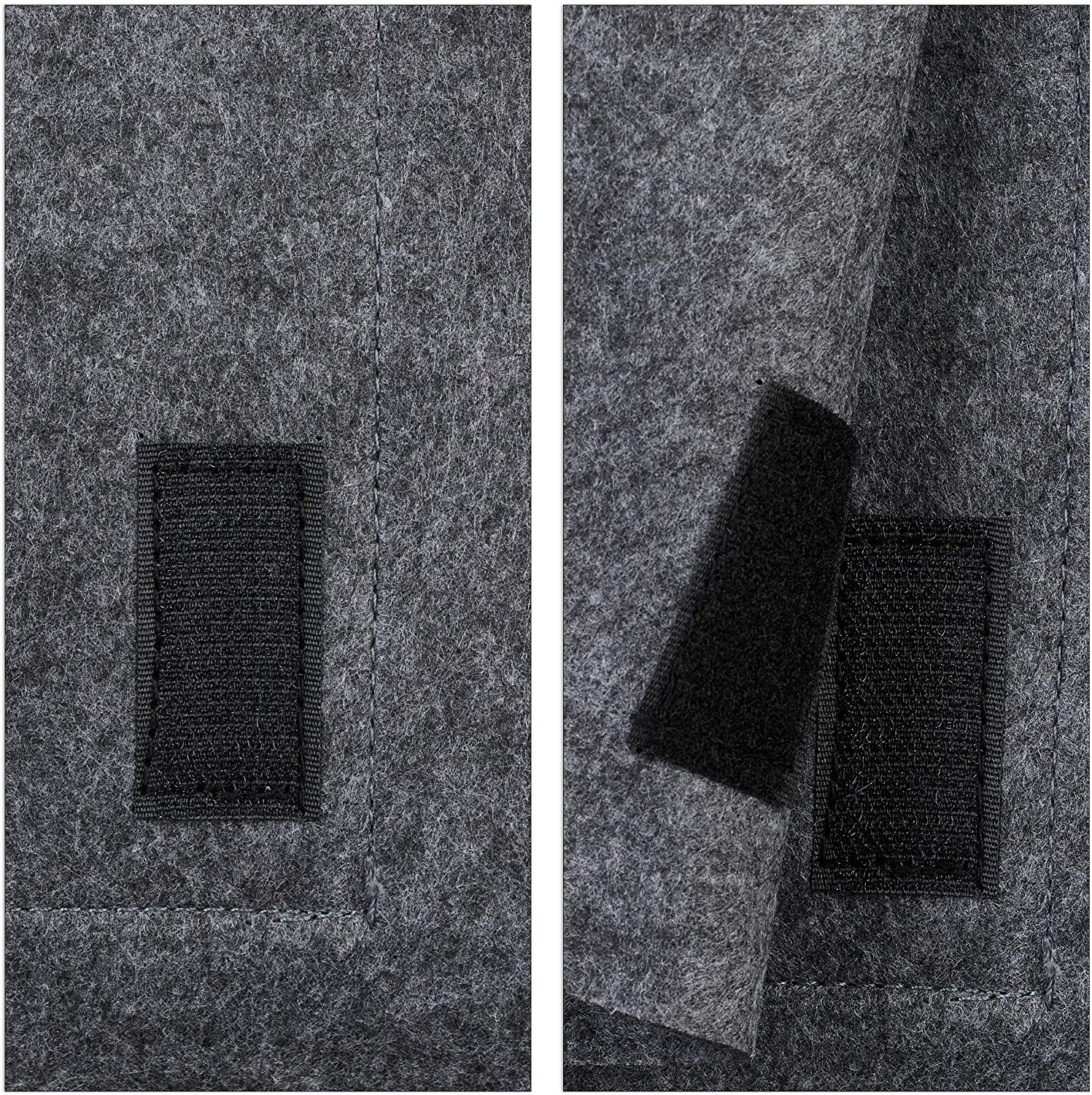 Relaxdays Bed Pocket Τσέπη Organiser Κρεβατιού με Πιάστρα Velcro - Dark Grey - 4052025898373