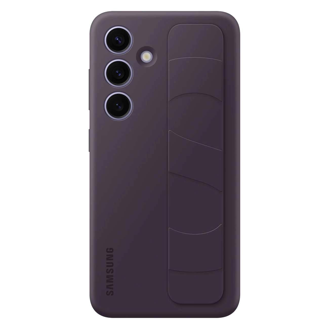 Samsung Standing Grip - Samsung Galaxy S24 Θήκη Σιλικόνης με Finger Holder / Stand - Dark Violet - EF - GS921CEEGWW