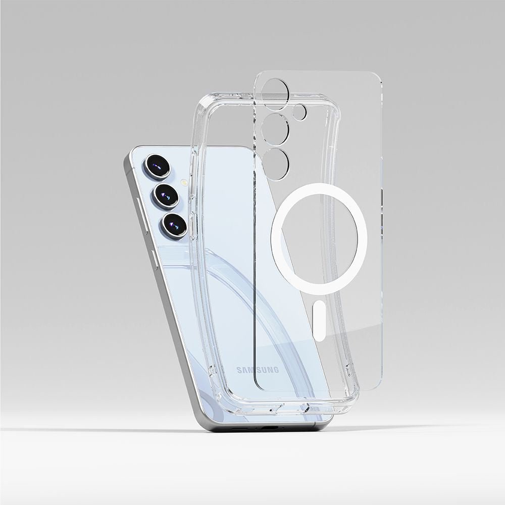 Ringke Samsung Galaxy S24 FE - Fusion Magnetic - Σκληρή Θήκη με Πλαίσιο Σιλικόνης και MagSafe - Διάφανη