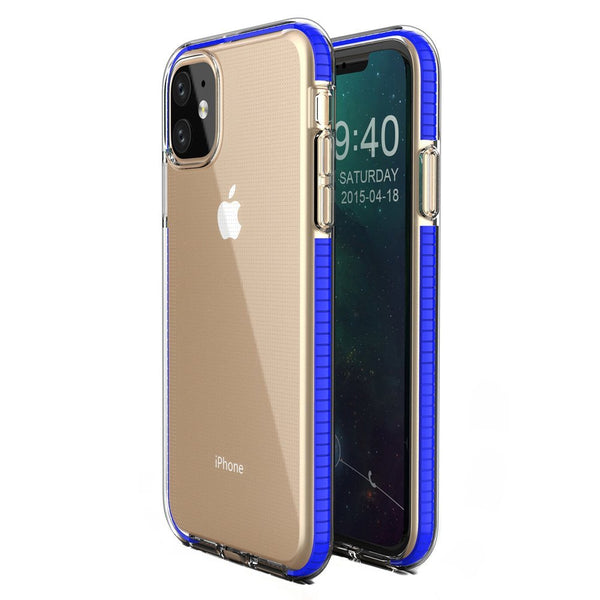 OEM Samsung Galaxy S21 Spring Case Λεπτή Θήκη Σιλικόνης - Διάφανη - Blue