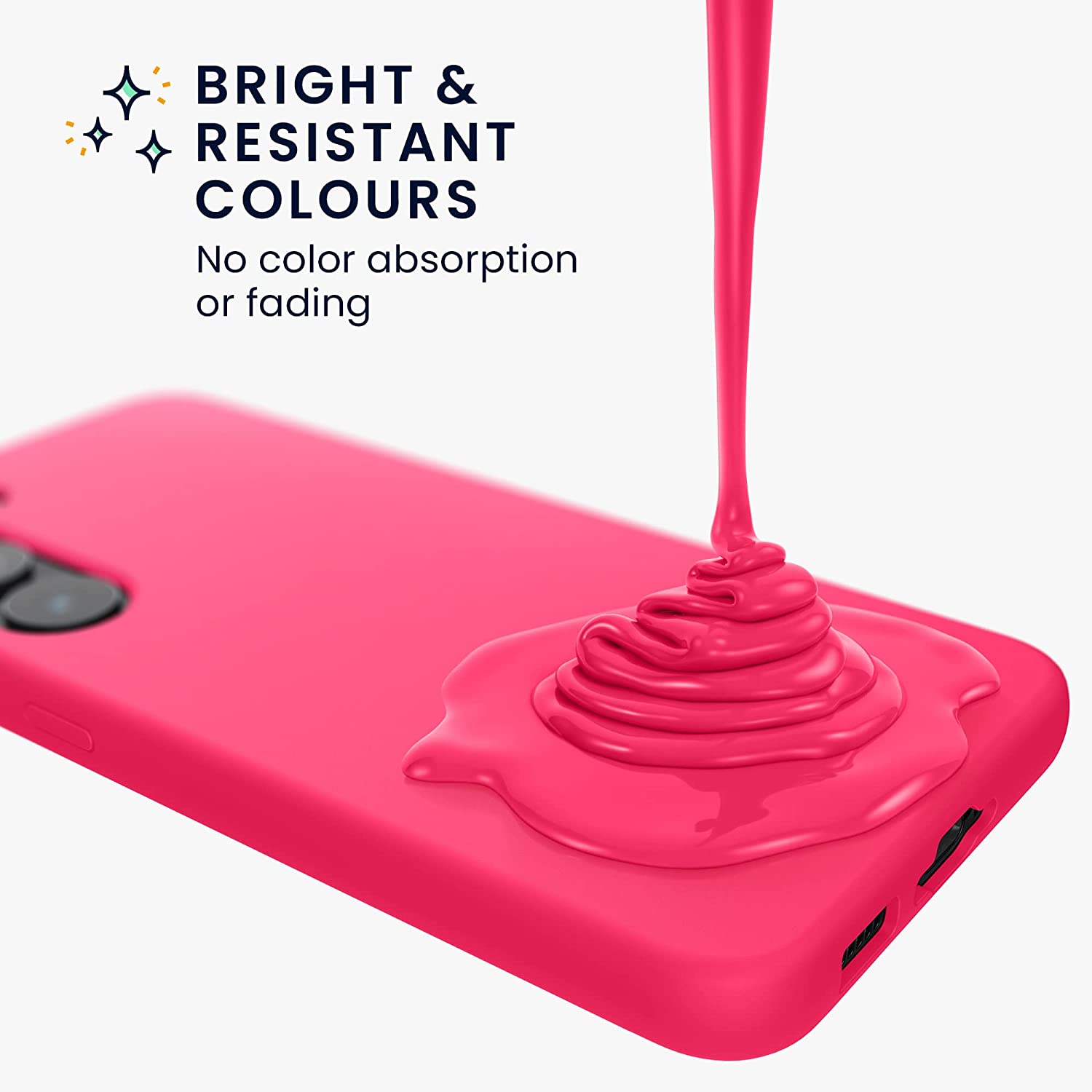 KW Samsung Galaxy S23 Θήκη Σιλικόνης Rubberized TPU - Neon Pink - 60273.77
