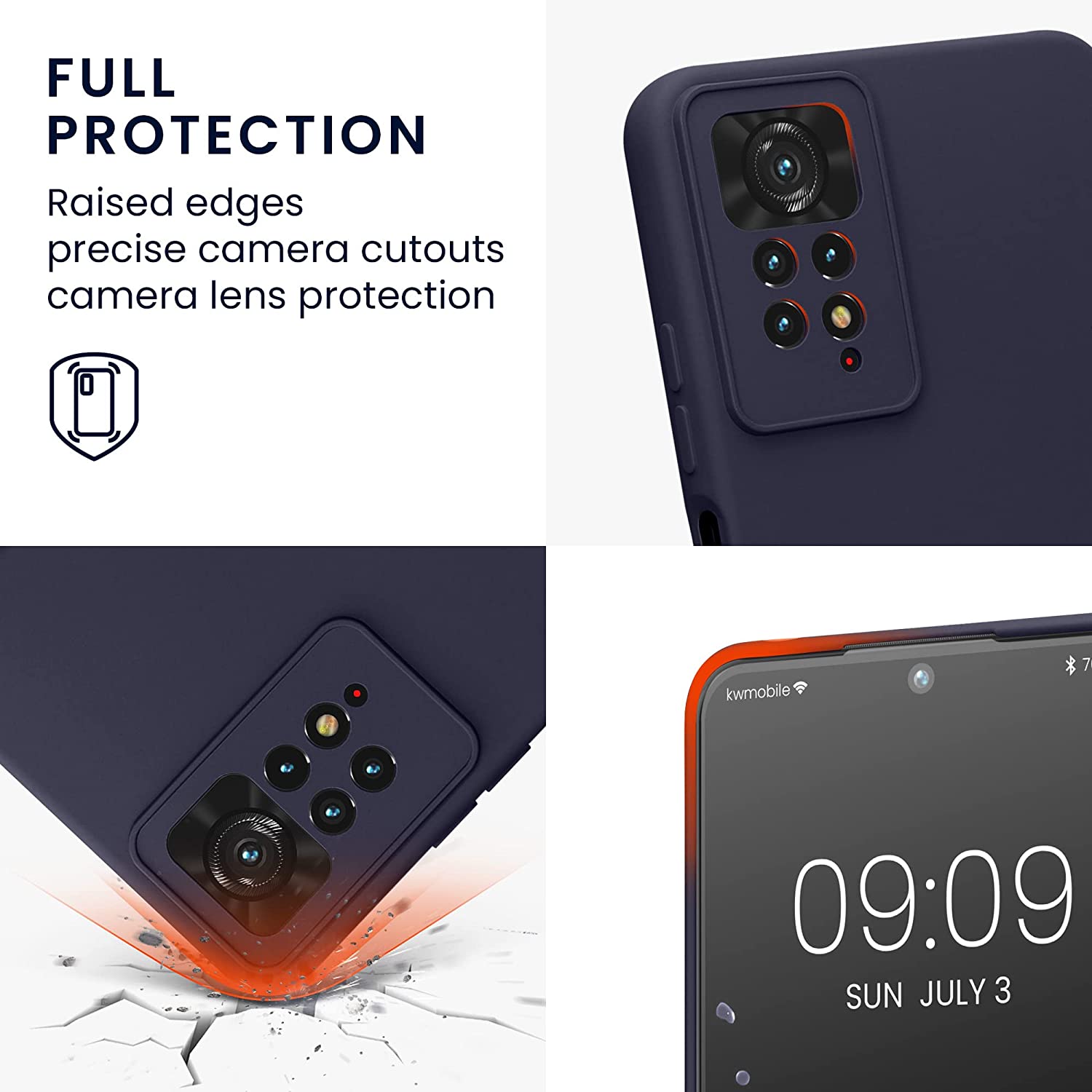 KW Xiaomi Redmi Note 11 Pro / Note 11 Pro 5G Θήκη Σιλικόνης Rubber TPU - Blueberry Blue - 57919.186