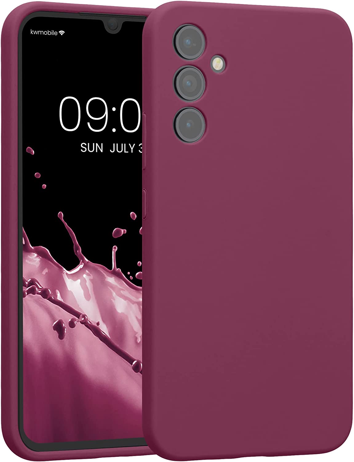 KW Samsung Galaxy A34 5G Θήκη Σιλικόνης Rubber TPU - Bordeaux Purple - 60807.187