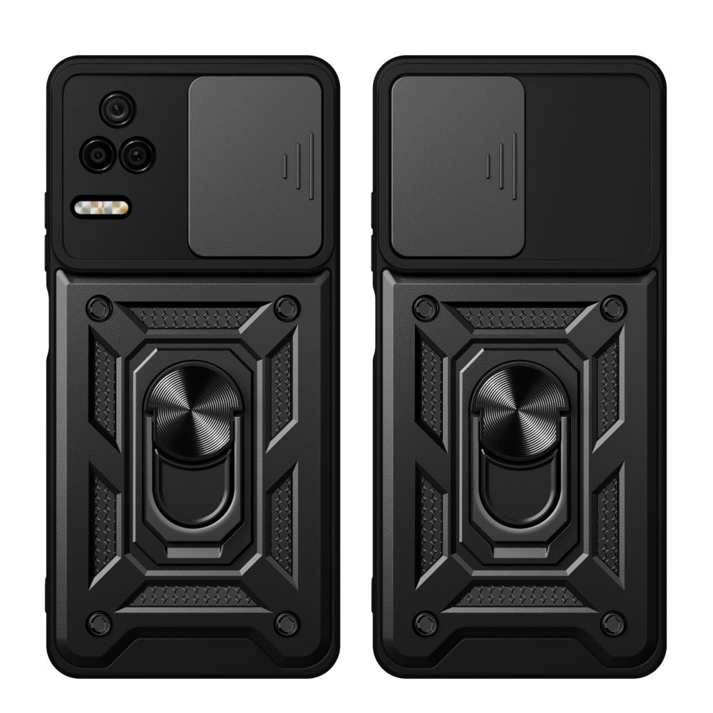 Tech - Protect Xiaomi Poco F4 5G Camshield Pro Σκληρή Θήκη με Πλαίσιο Σιλικόνης και Δαχτυλίδι Συγκράτησης - Black
