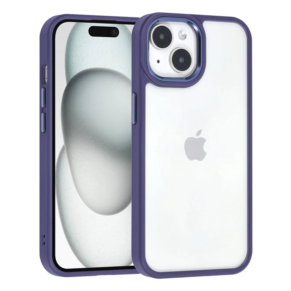 Tuniq iPhone 15 - Σκληρή Θήκη με Πλαίσιο Σιλικόνης - Μοβ / Διάφανο