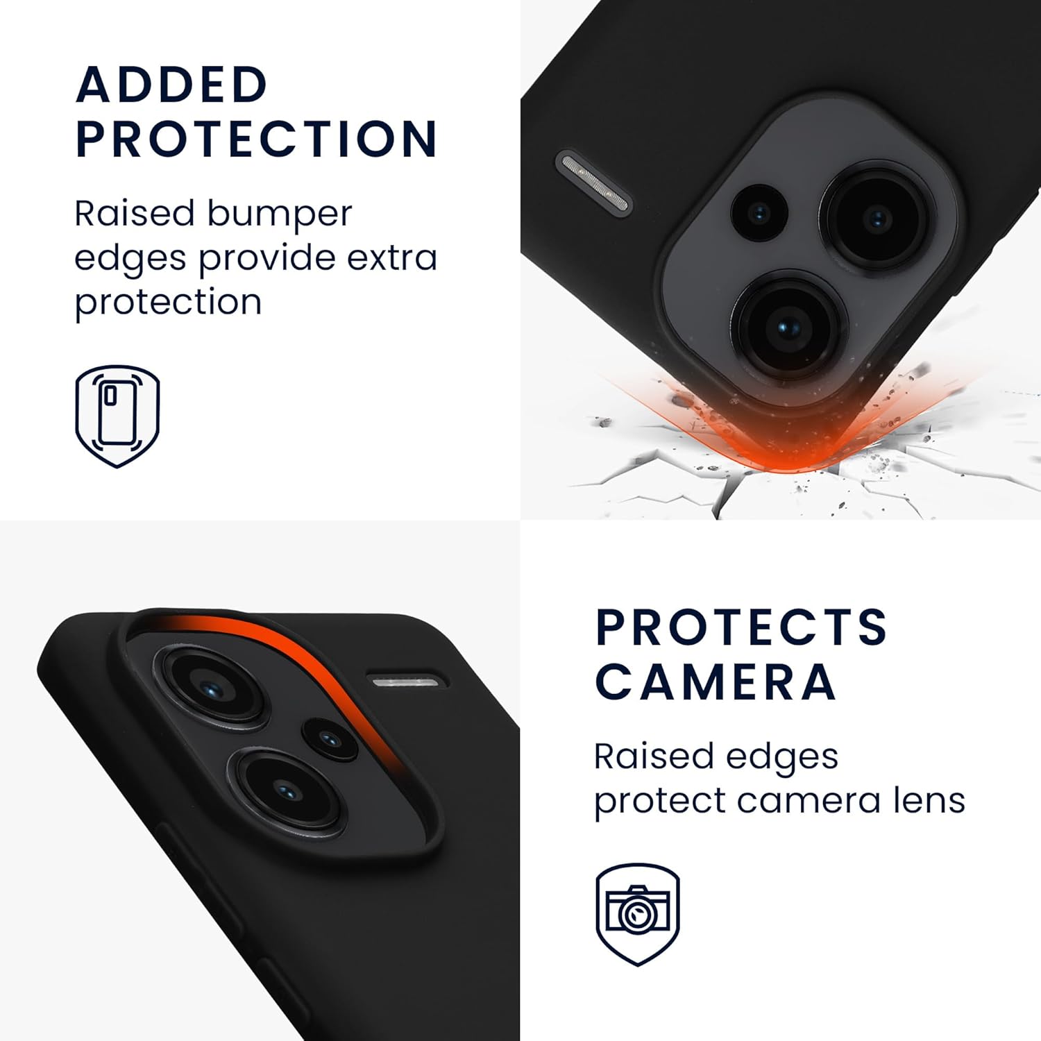 KW Xiaomi Redmi Note 13 Pro+ 5G Λεπτή Θήκη Σιλικόνης TPU - Matte Black