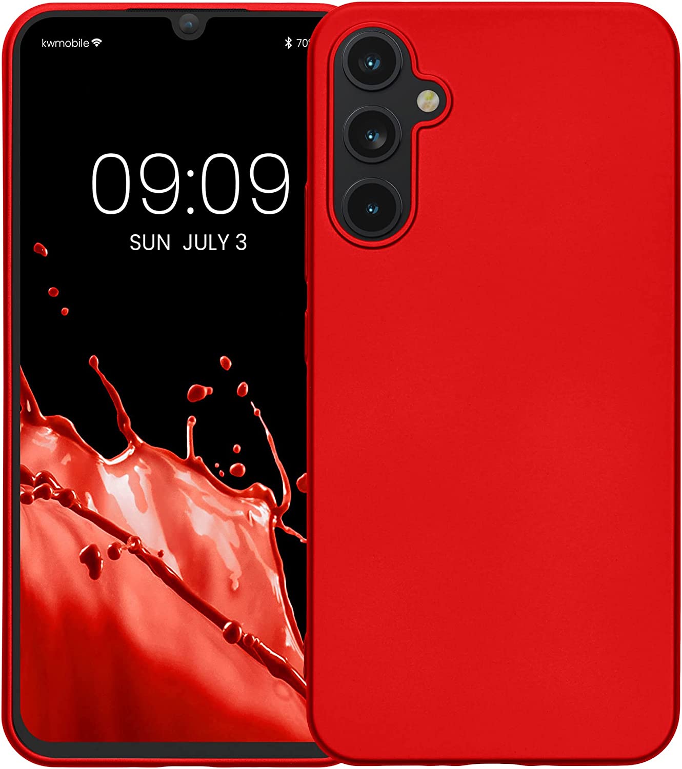 KW Samsung Galaxy A34 5G Θήκη Σιλικόνης TPU - Metallic Dark Red - 60810.36
