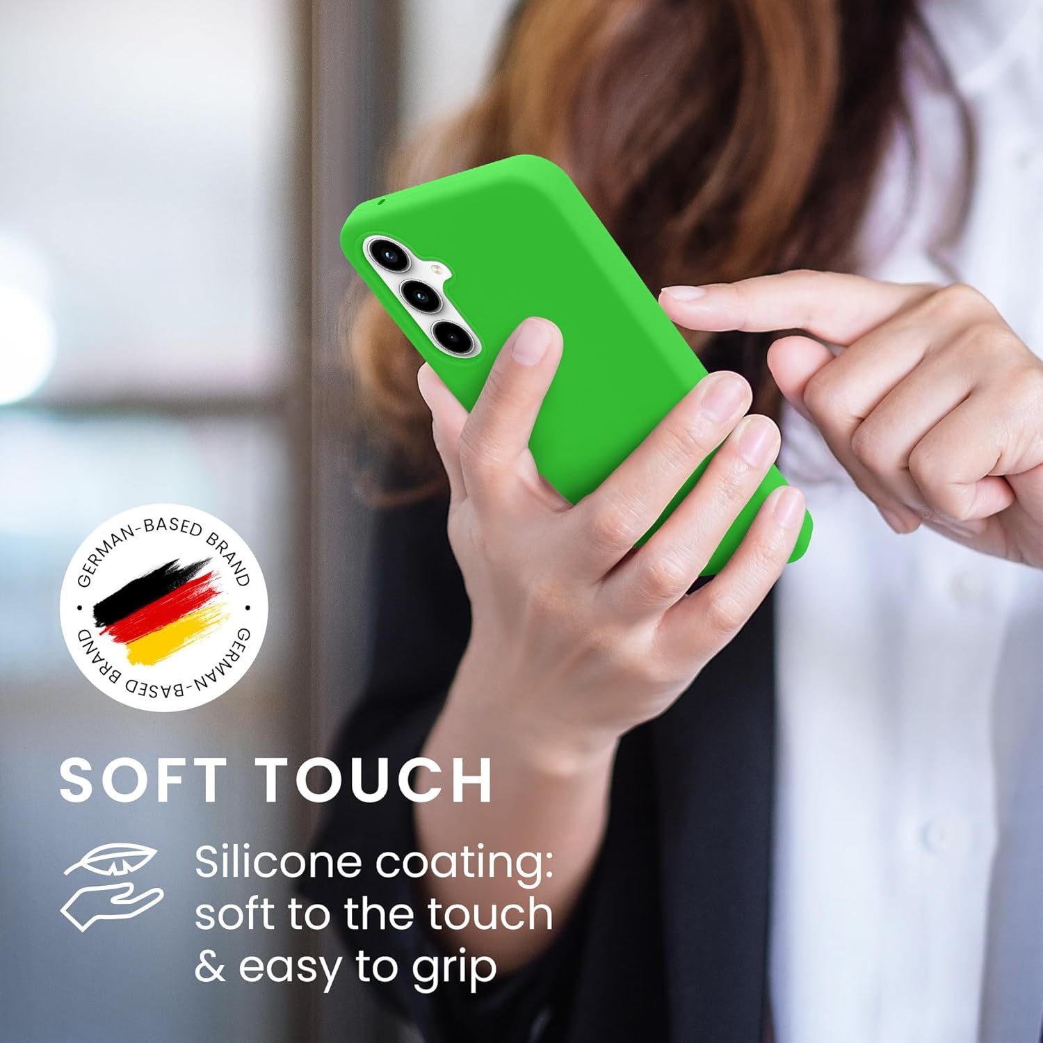 KW Samsung Galaxy A35 5G Θήκη Σιλικόνης Rubberized TPU - Lime Green