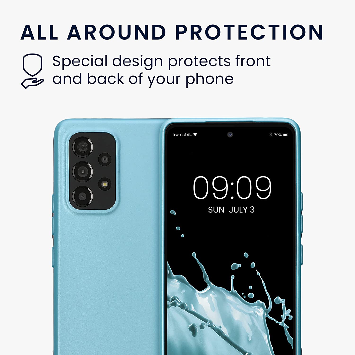 KW Samsung Galaxy A53 5G Θήκη Σιλικόνης TPU - Metallic Mint Green - 58019.231