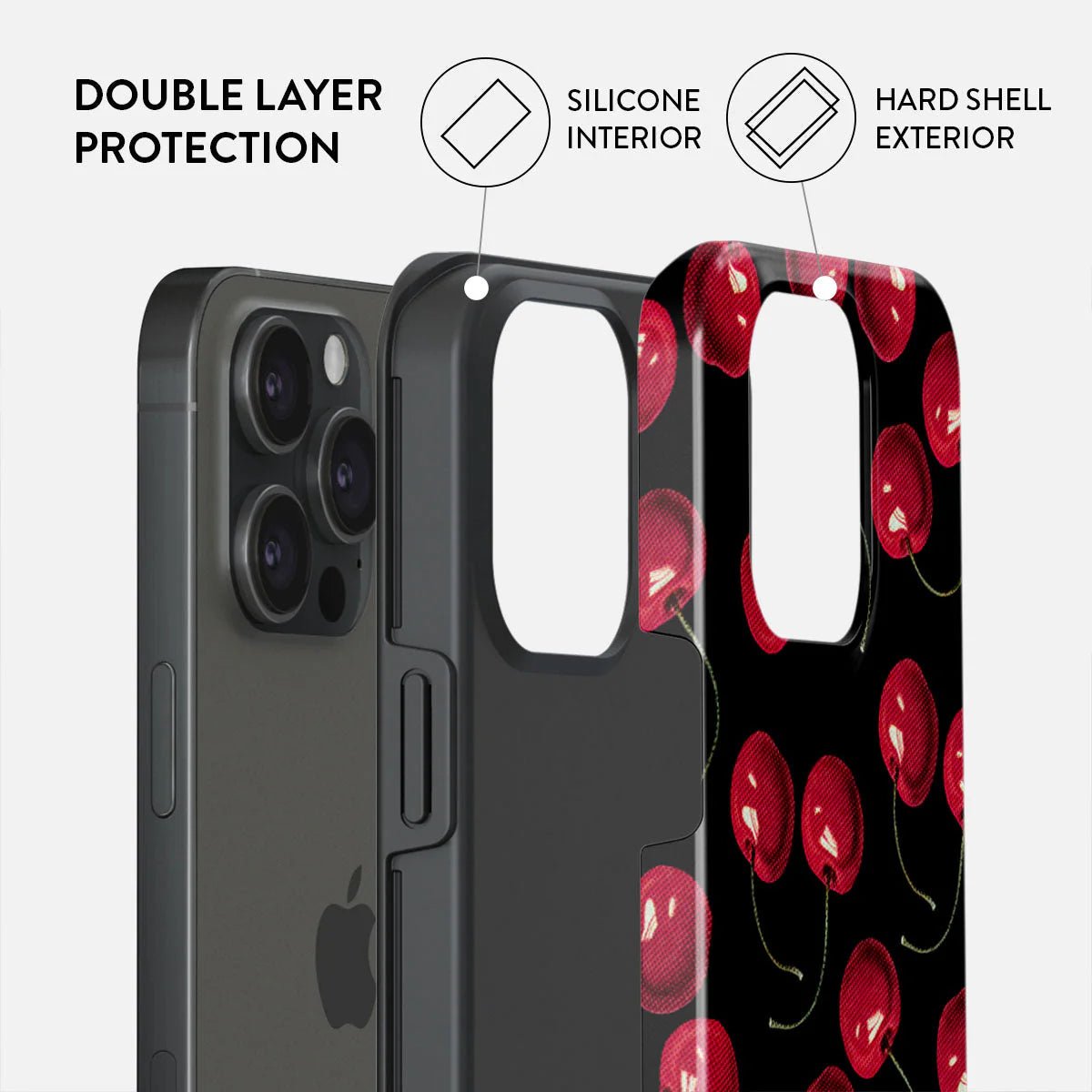 Burga iPhone 15 Pro Fashion Tough MagSafe Σκληρή Θήκη με MagSafe - Cherrybomb