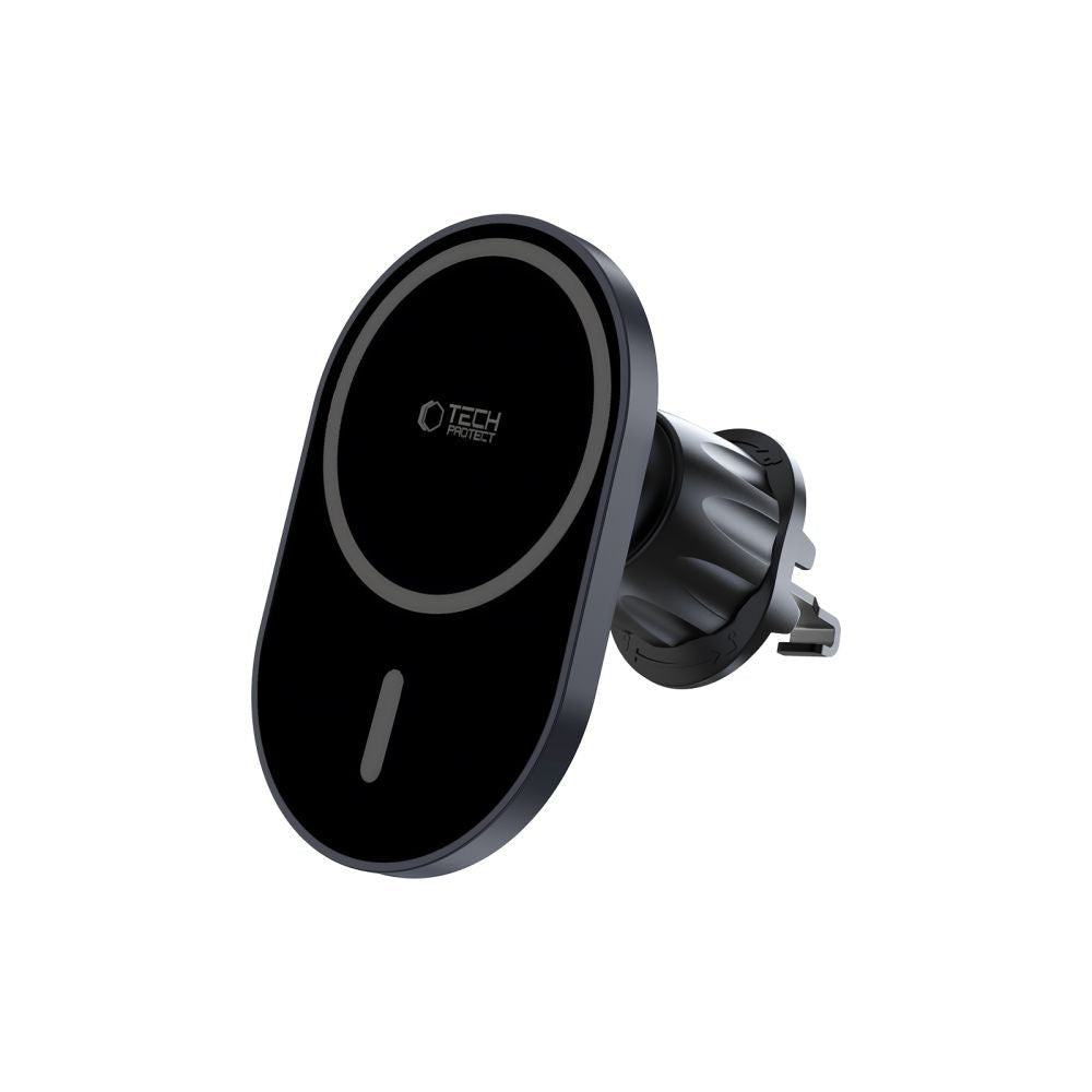 Tech - Protect MM15W - V6 Μαγνητική Βάση για το Ταμπλό και τον Αεραγωγό του Αυτοκινήτου με Ασύρματη Φόρτιση MagSafe 15W - Black / Black