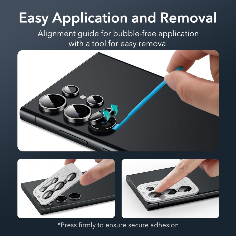 ESR Samsung Galaxy S24 Ultra Armorite Camera Lens 9H Αντιχαρακτικό Γυαλί για την Κάμερα - Black