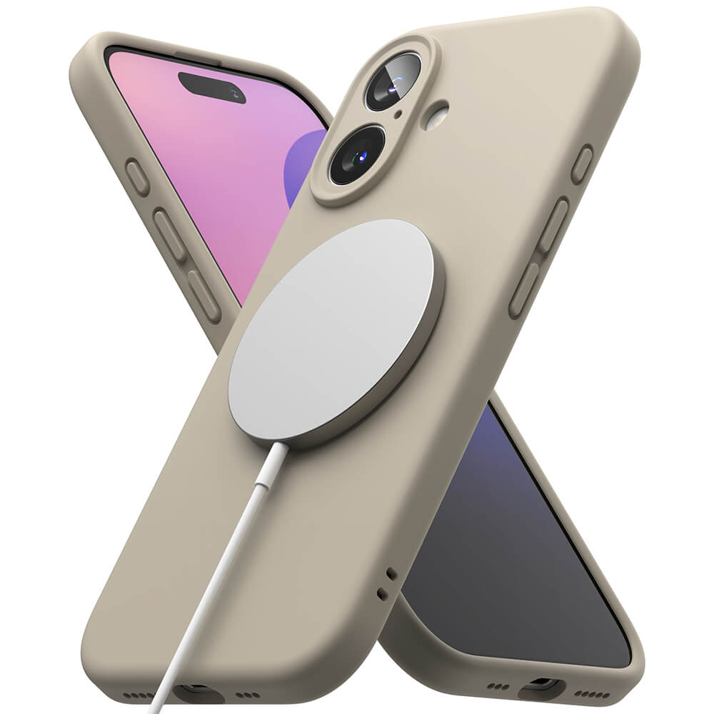 Ringke iPhone 16 Plus Silicone Magnetic MagSafe Case Θήκη Σιλικόνης με MagSafe - Stone