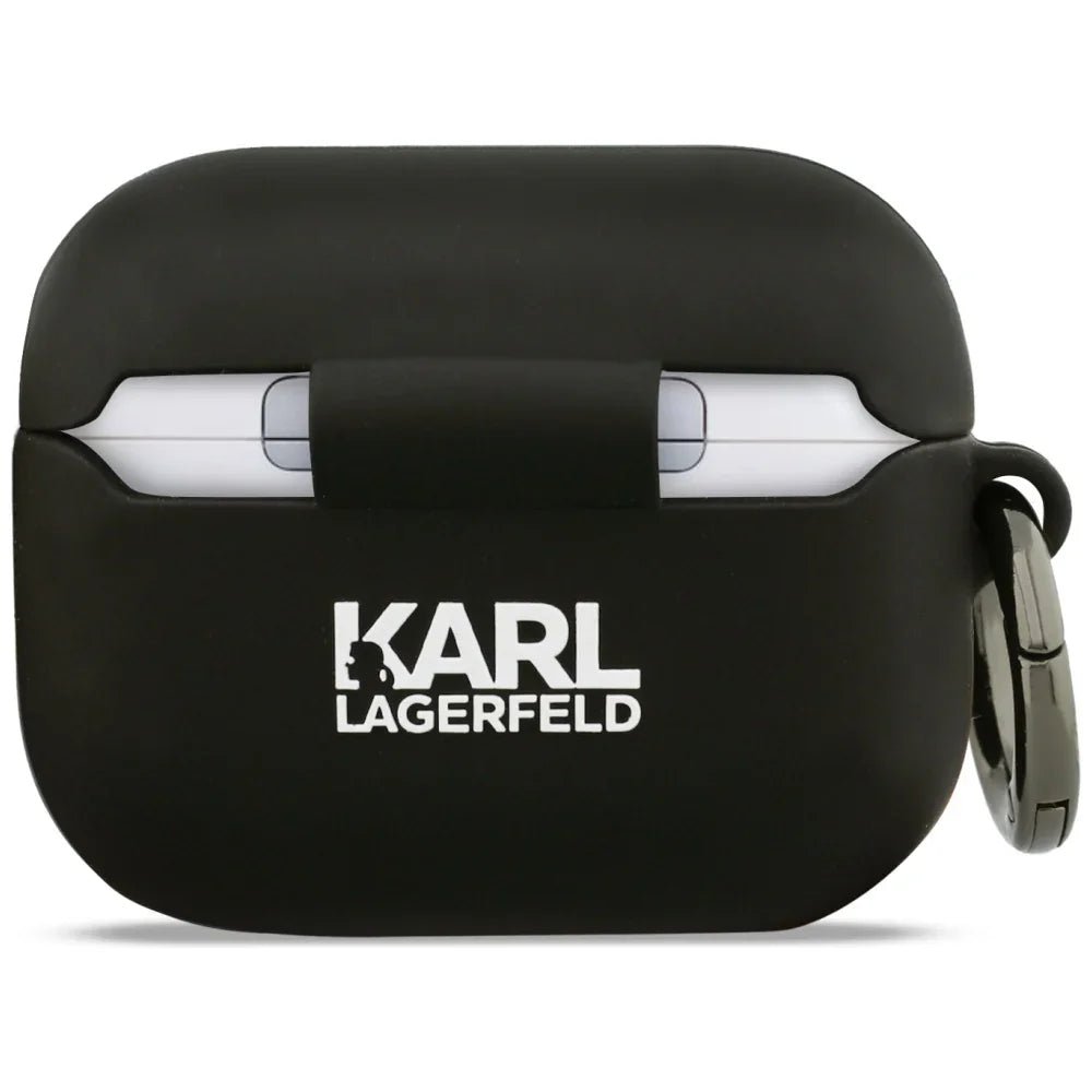 Karl Lagerfeld AirPods Pro 3 - Θήκη Σιλικόνης - Silicone Karl and Choupette Head 3D - Black