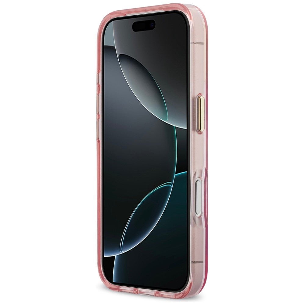Karl Lagerfeld iPhone 17 Pro Max - Σκληρή Θήκη με Πλαίσιο Σιλικόνης - IML Choupettes Karl Script Logo MagSafe - Pink