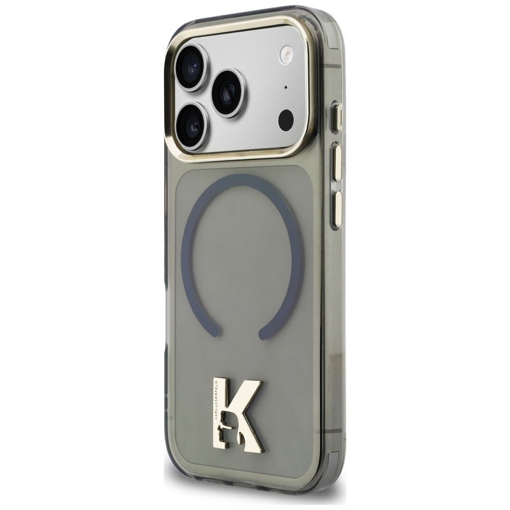 Karl Lagerfeld iPhone 17 Pro Max - Σκληρή Θήκη με Πλαίσιο Σιλικόνης - IML K Head Logo MagSafe - Black