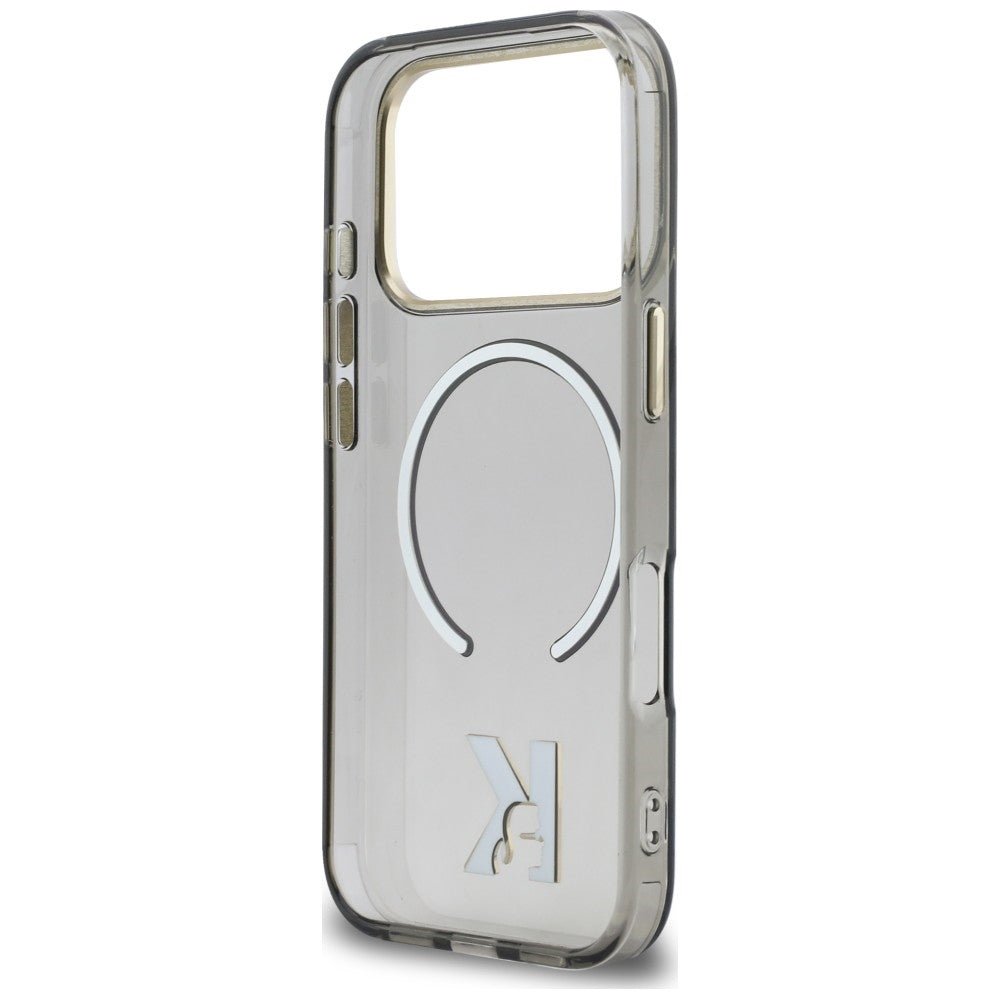 Karl Lagerfeld iPhone 17 Pro Max - Σκληρή Θήκη με Πλαίσιο Σιλικόνης - IML K Head Logo MagSafe - Black