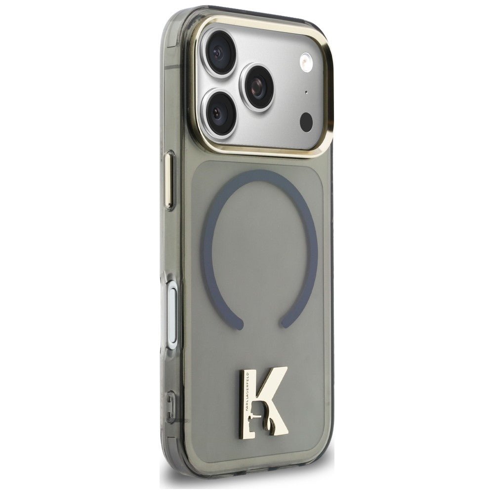Karl Lagerfeld iPhone 17 Pro Max - Σκληρή Θήκη με Πλαίσιο Σιλικόνης - IML K Head Logo MagSafe - Black