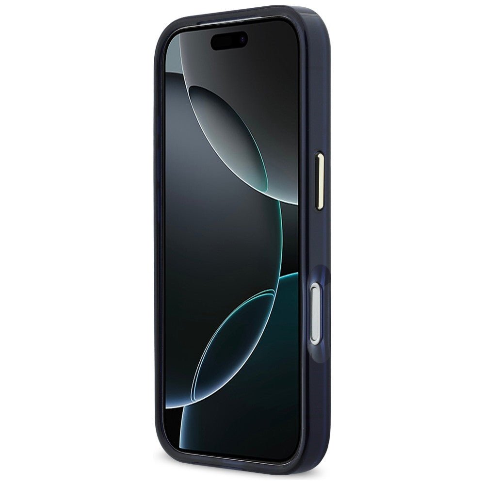 Karl Lagerfeld iPhone 17 Pro - Σκληρή Θήκη με Πλαίσιο Σιλικόνης - IML Choupettes Karl Script Logo MagSafe - Blue