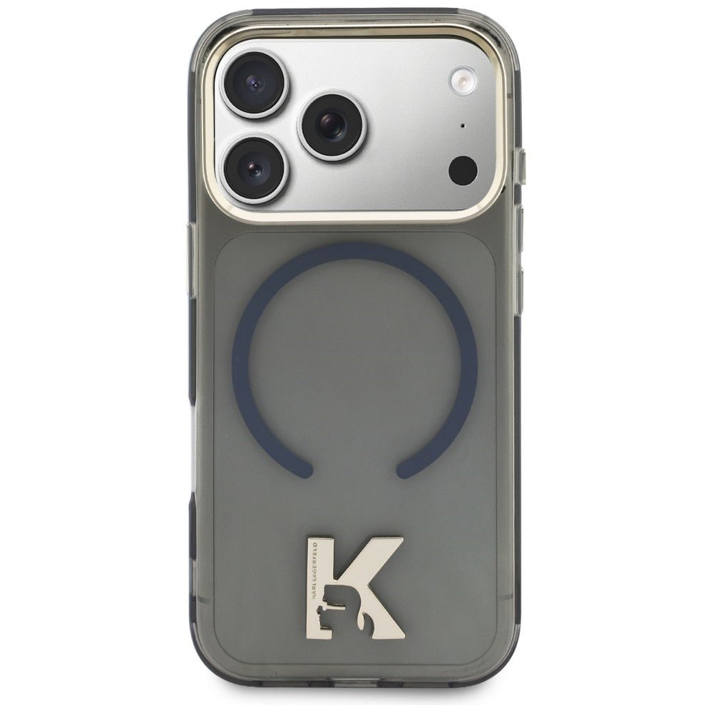 Karl Lagerfeld iPhone 17 Pro - Σκληρή Θήκη με Πλαίσιο Σιλικόνης - IML K Head Logo MagSafe - Black