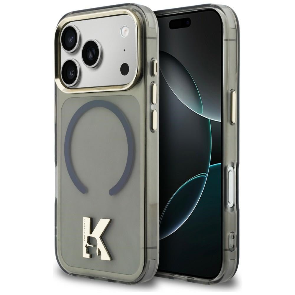 Karl Lagerfeld iPhone 17 Pro - Σκληρή Θήκη με Πλαίσιο Σιλικόνης - IML K Head Logo MagSafe - Black