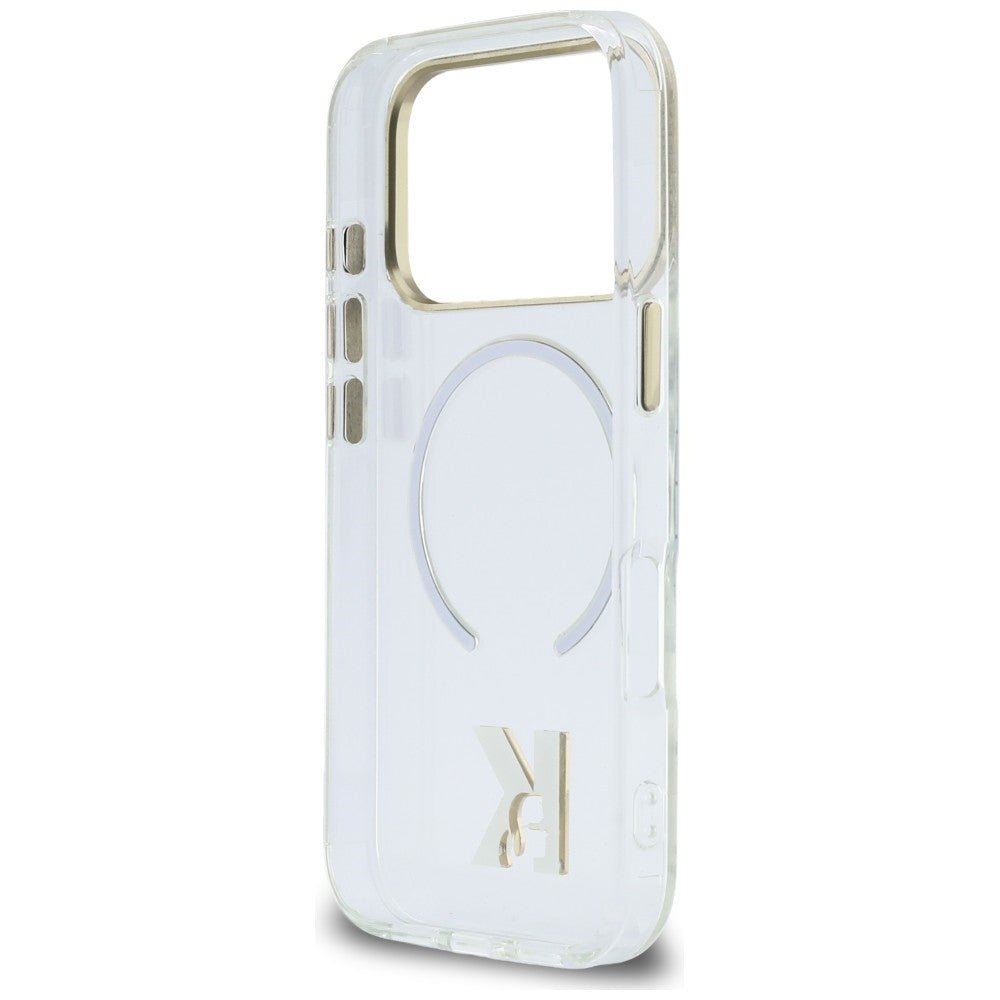 Karl Lagerfeld iPhone 17 Pro - Σκληρή Θήκη με Πλαίσιο Σιλικόνης - IML K Head Logo MagSafe - Clear