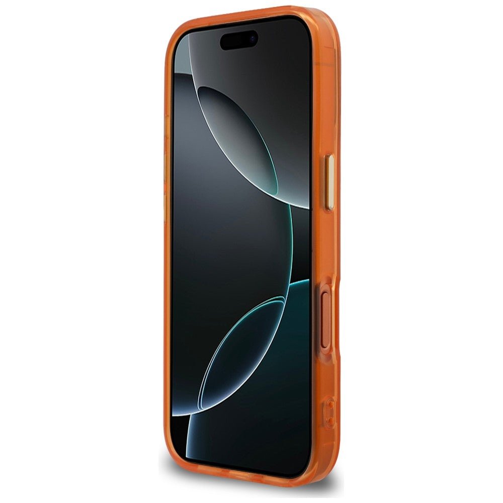 Karl Lagerfeld iPhone 17 Pro - Σκληρή Θήκη με Πλαίσιο Σιλικόνης - IML K Head Logo MagSafe - Orange