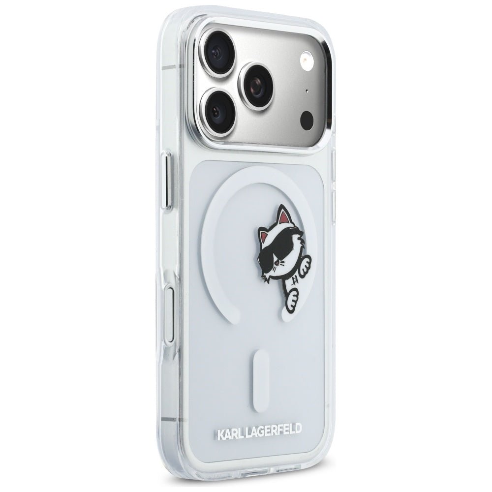 Karl Lagerfeld iPhone 17 Pro - Σκληρή Θήκη με Πλαίσιο Σιλικόνης - IML Peekaboo MagSafe - Διάφανη