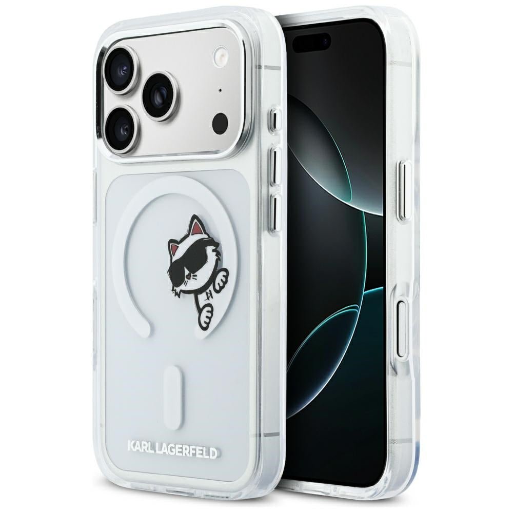 Karl Lagerfeld iPhone 17 Pro - Σκληρή Θήκη με Πλαίσιο Σιλικόνης - IML Peekaboo MagSafe - Διάφανη