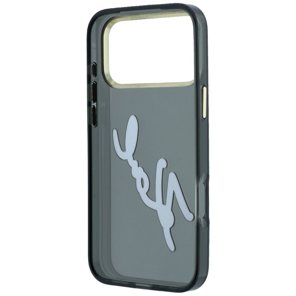 Karl Lagerfeld iPhone 18 Pro / iPhone 17 Pro - Σκληρή Θήκη με Πλαίσιο Σιλικόνης - IML Big Signature Resin Metal Frame - Black