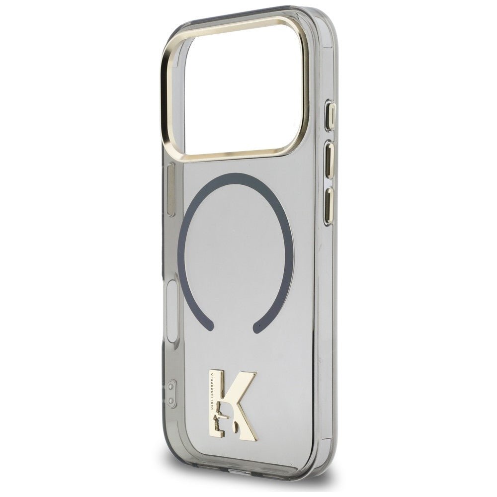 Karl Lagerfeld iPhone 18 Pro / iPhone 17 Pro - Σκληρή Θήκη με Πλαίσιο Σιλικόνης και MagSafe - IML K Head - Black