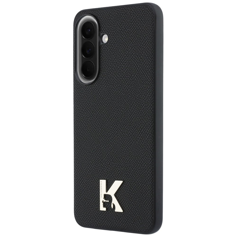 Karl Lagerfeld Samsung Galaxy A57 5G - Σκληρή Θήκη με Επένδυση Οικολογικού Δέρματος και MagSafe - Karl Head Logo - Black